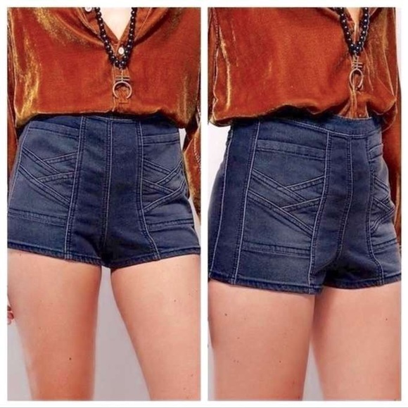 Free People Pants - Free people | Y2K bohemian cross up high waisted mini shorts